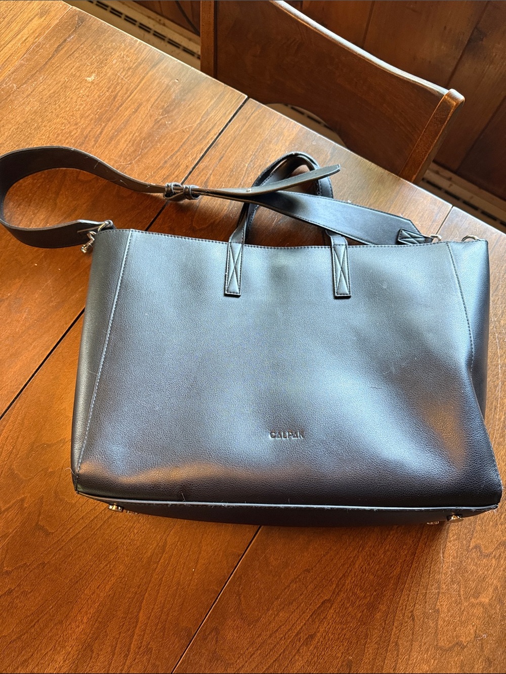 Calpak Haven 16" Laptop Tote Bag in Black - Picture 2 of 5